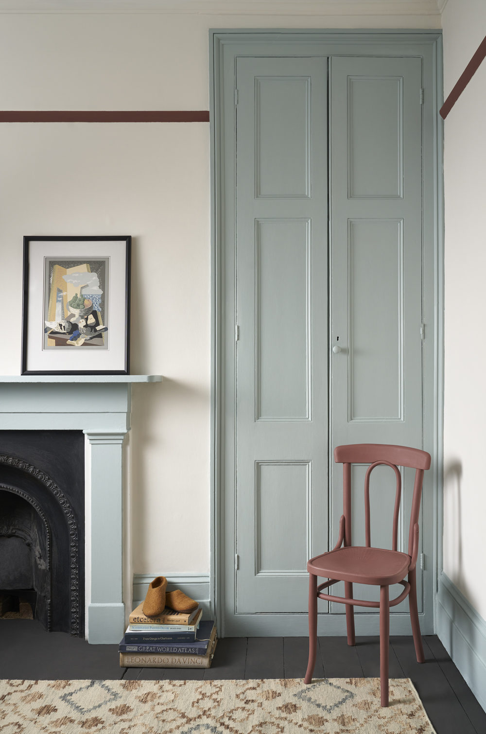 modrá neutrálna saténová farba na nábytok - Cambrian Blue